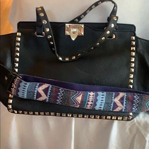 Black studded bag
